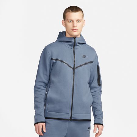 Product mobiel kort NIKE Sportswear Tech Fleece Full-Zip Hoodie diffused blue/black Hooded  vesten bestellen bij SNIPES