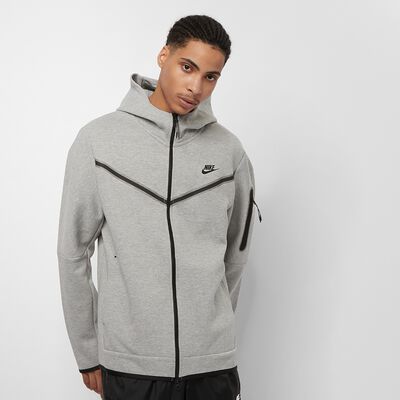 NIKE Sportswear Tech Full-Zip Hoodie grey heather/black Cozy Picks bestellen bij SNIPES