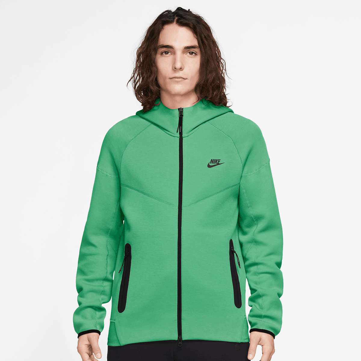 Nike Tech Fleece Windrunner Hoodie Mit Durchgehendem Reißverschluss Für Herren Trainingsjassen Heren spring green black maat: S beschikbare maat