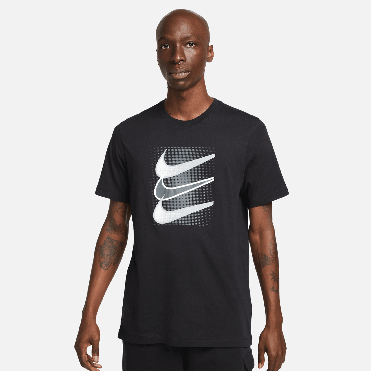 Nike Sportswear Tee 12 Months Swoosh Longsleeves Heren Black maat: L beschikbare maaten:S M L XL