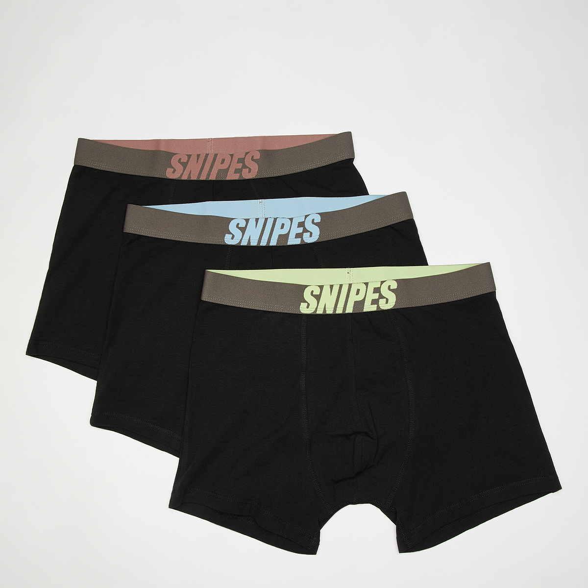 SNIPES Single Logo Dark Grey Tape Briefs Boxershorts (3 Pack) Boxershorts Heren Black maat: XL beschikbare maaten:S M L XL