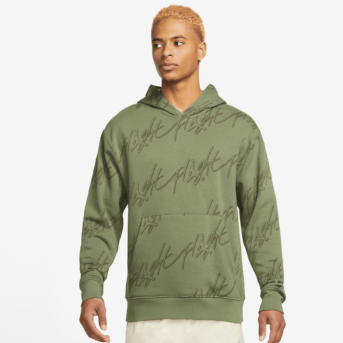 Jordan Essentials All Over Print Fleece Pullover Hoodies Heren sky j lt olive white maat: XL beschikbare maaten:S M L XL