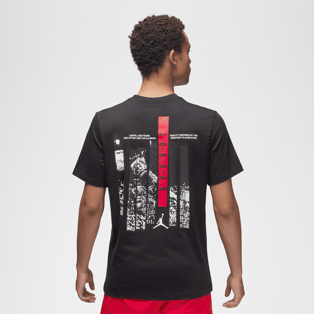 Jordan Brand Graphics Short Sleeve Crew T-shirts Heren black gym red maat: S beschikbare maaten:S M