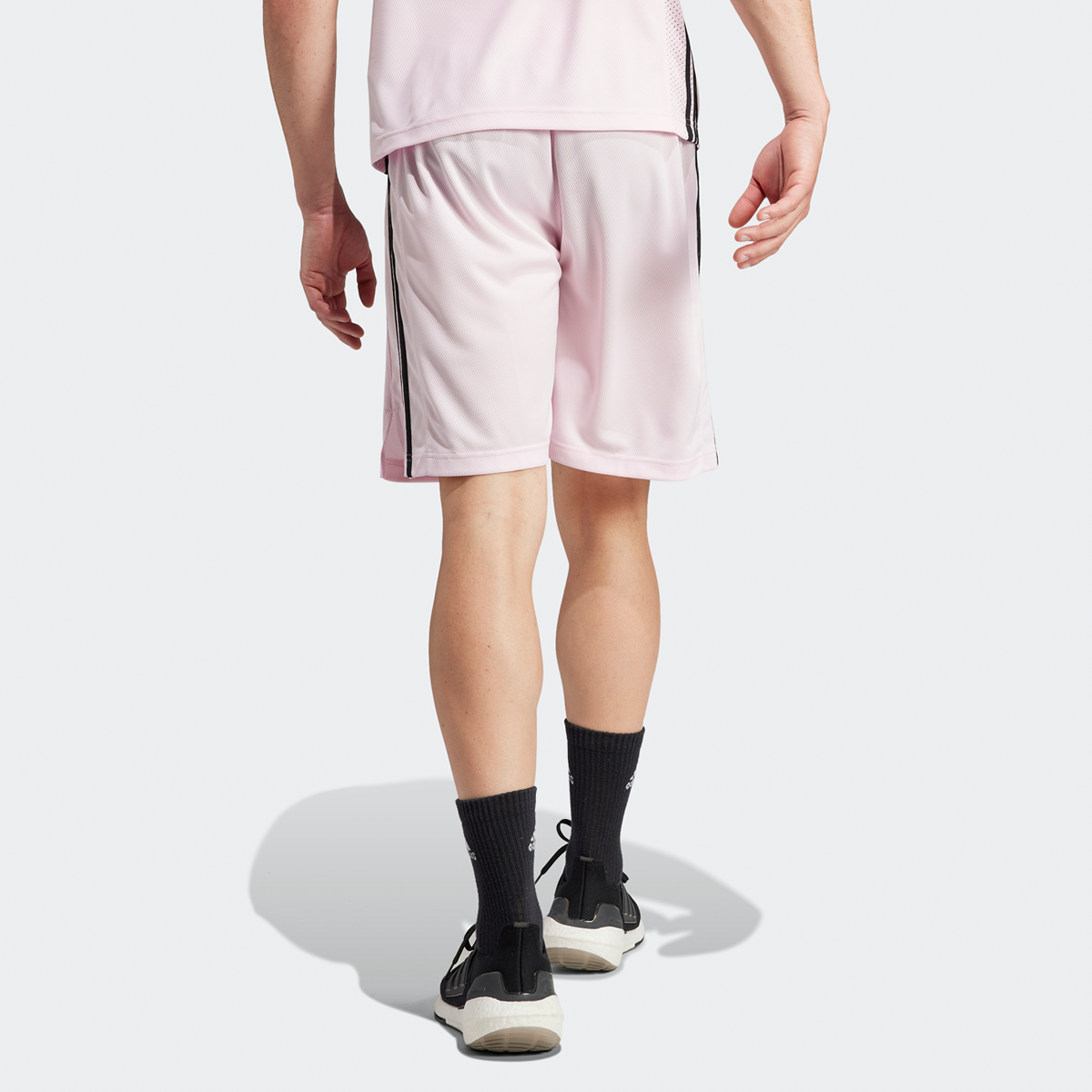 adidas performance Paris Basketball Warm Up Shorts Sportshorts Heren clear pink maat: S beschikbare maaten:S M L XL