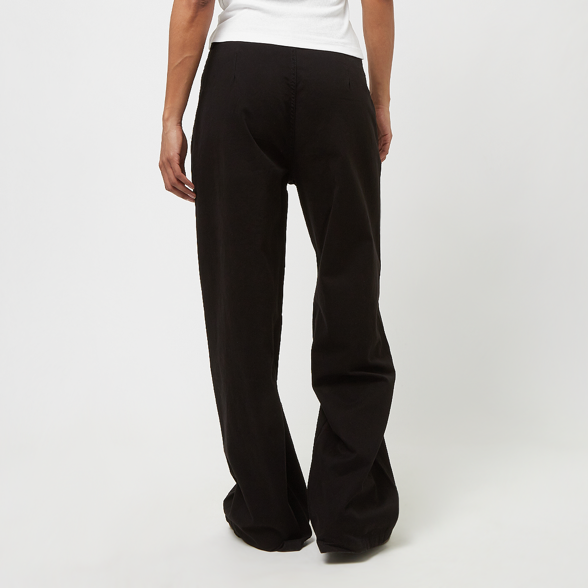 Urban Classics Ladies Organic Pleated Cotton Pants Chino's Dames black maat: 26 beschikbare maaten:26 27 28 29 30 31