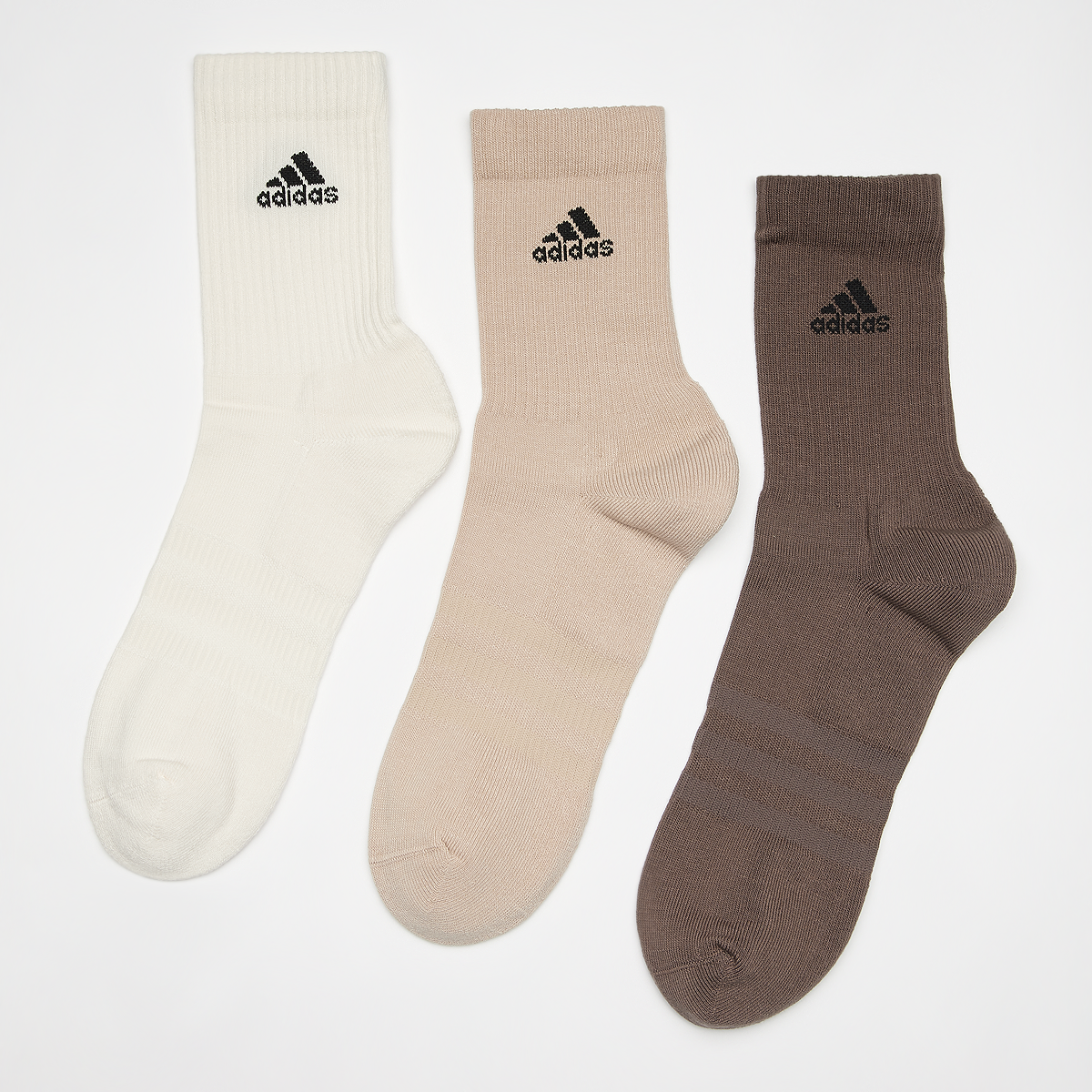 Adidas Originals Crew Sportswear Sokken (3 Pack) Lang Heren strata putty grey ivory maat: 37-39 beschikbare maaten:37-39 40-42 43-45
