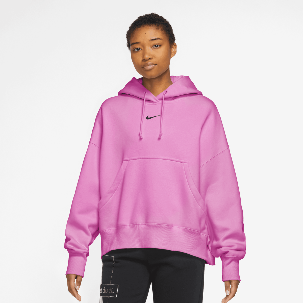Nike Sportswear Phoenix Fleece Over Oversized Hoodie Hoodies Dames playful pink black maat: XS beschikbare maaten:XS S M L XL
