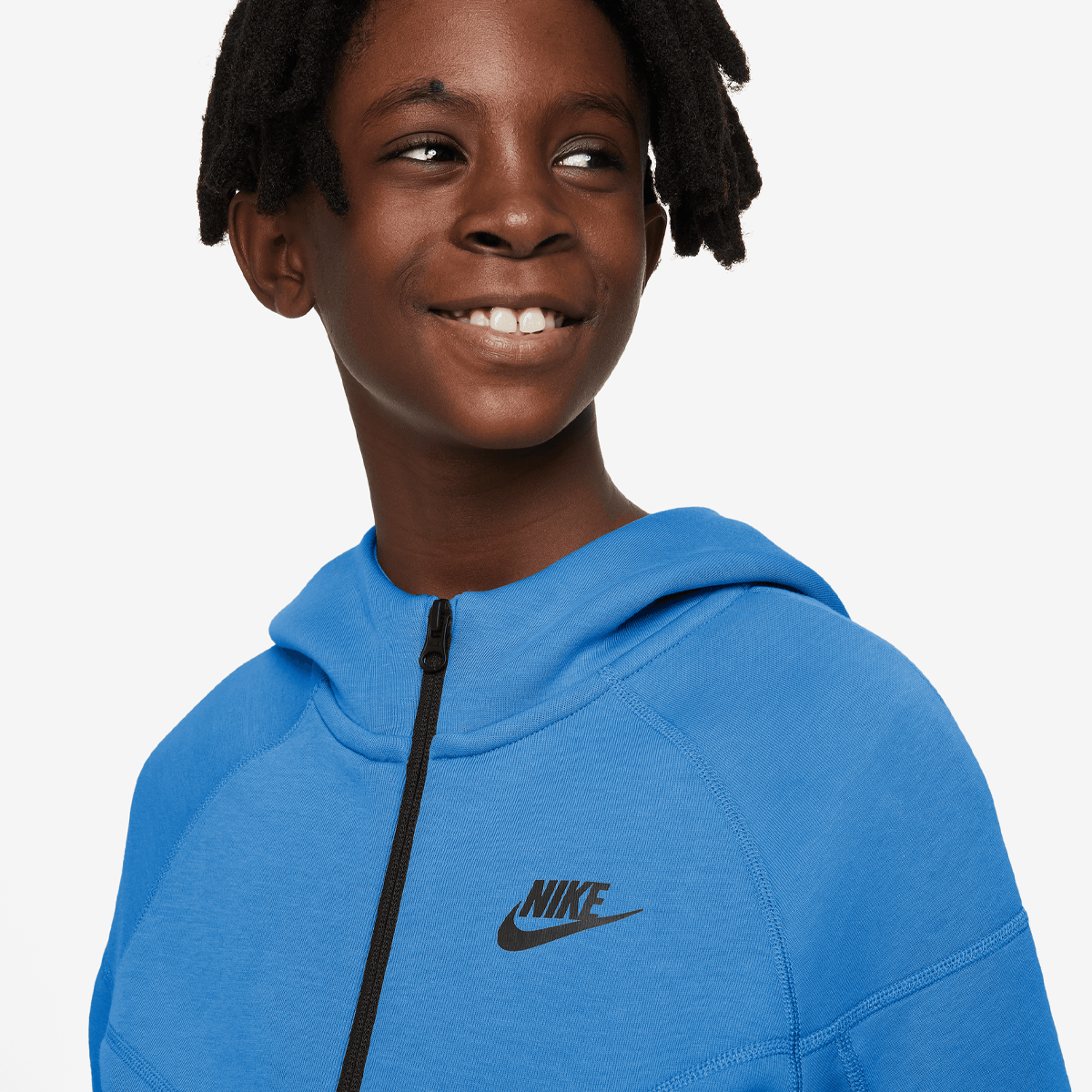 Nike Sportswear Tech Fleece Kapuzenjacke Hooded vesten Kids lt photo blue black black maat: 137 beschikbare maaten:137 147 158 170