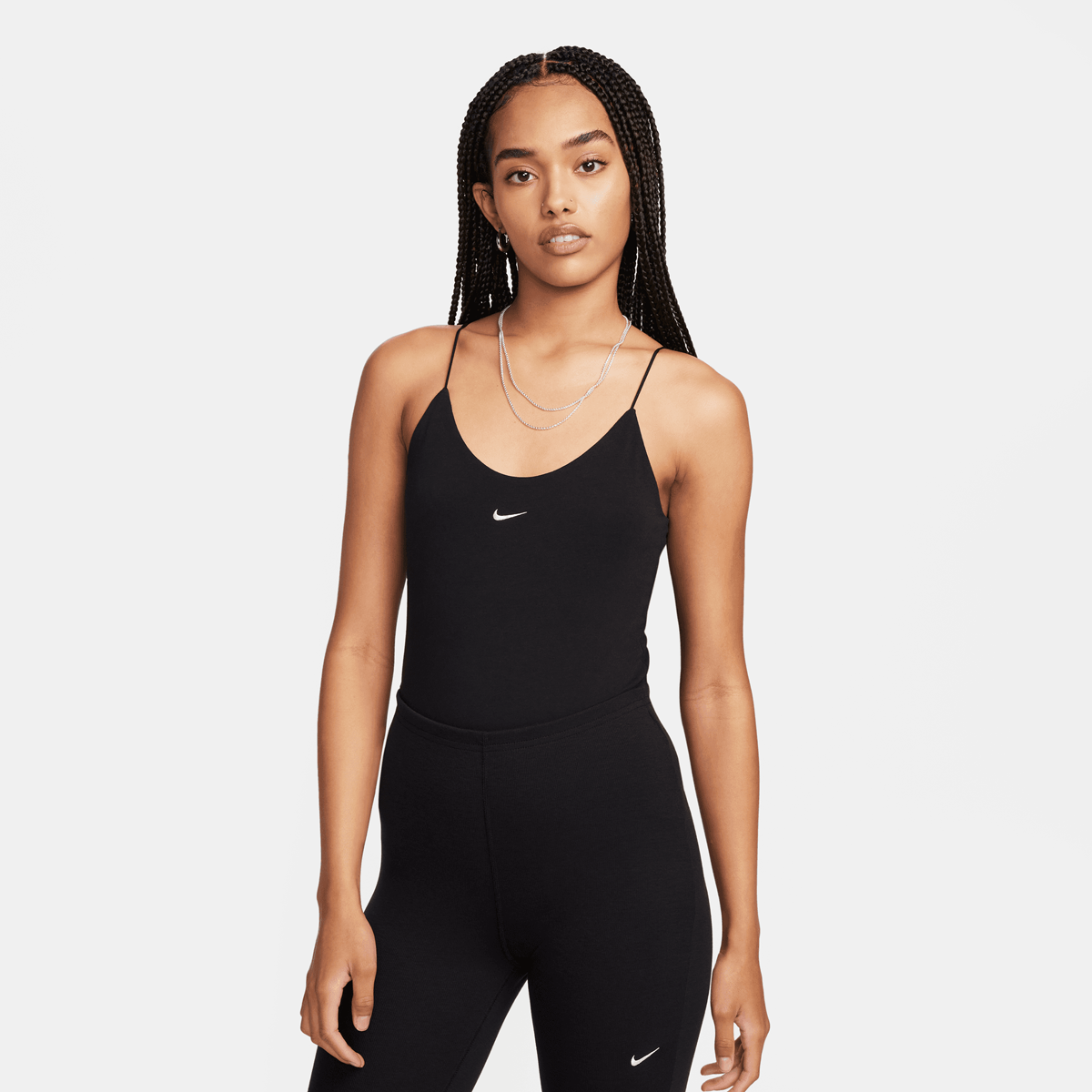 Nike Sportswear Chill Knit Cami-bodysuit Jumpsuits black sail maat: XS beschikbare maaten:XS S M L