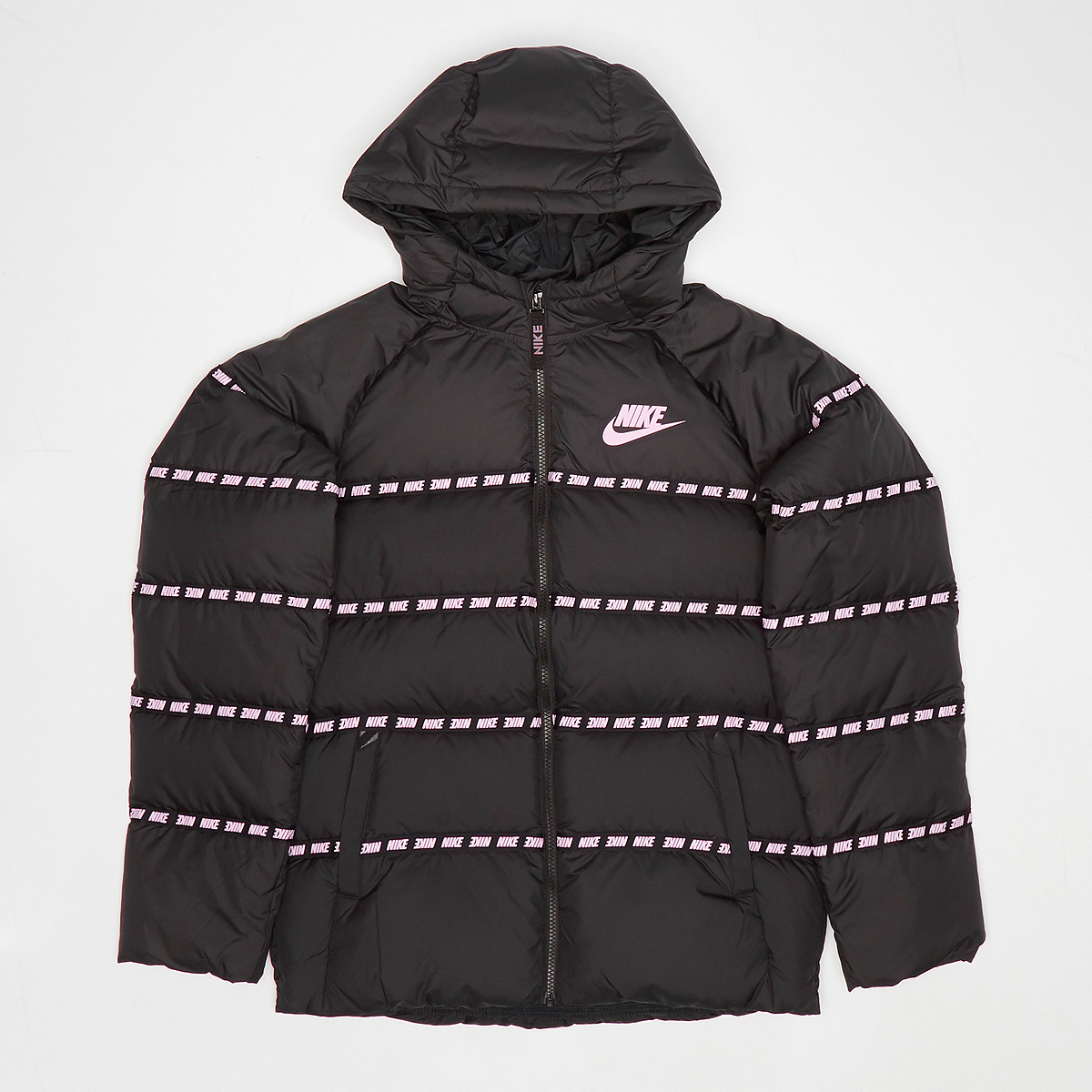 Nike Sportswear Down Jacket Pufferjassen Kleding black lt arctic pink maat: S beschikbare maaten:S