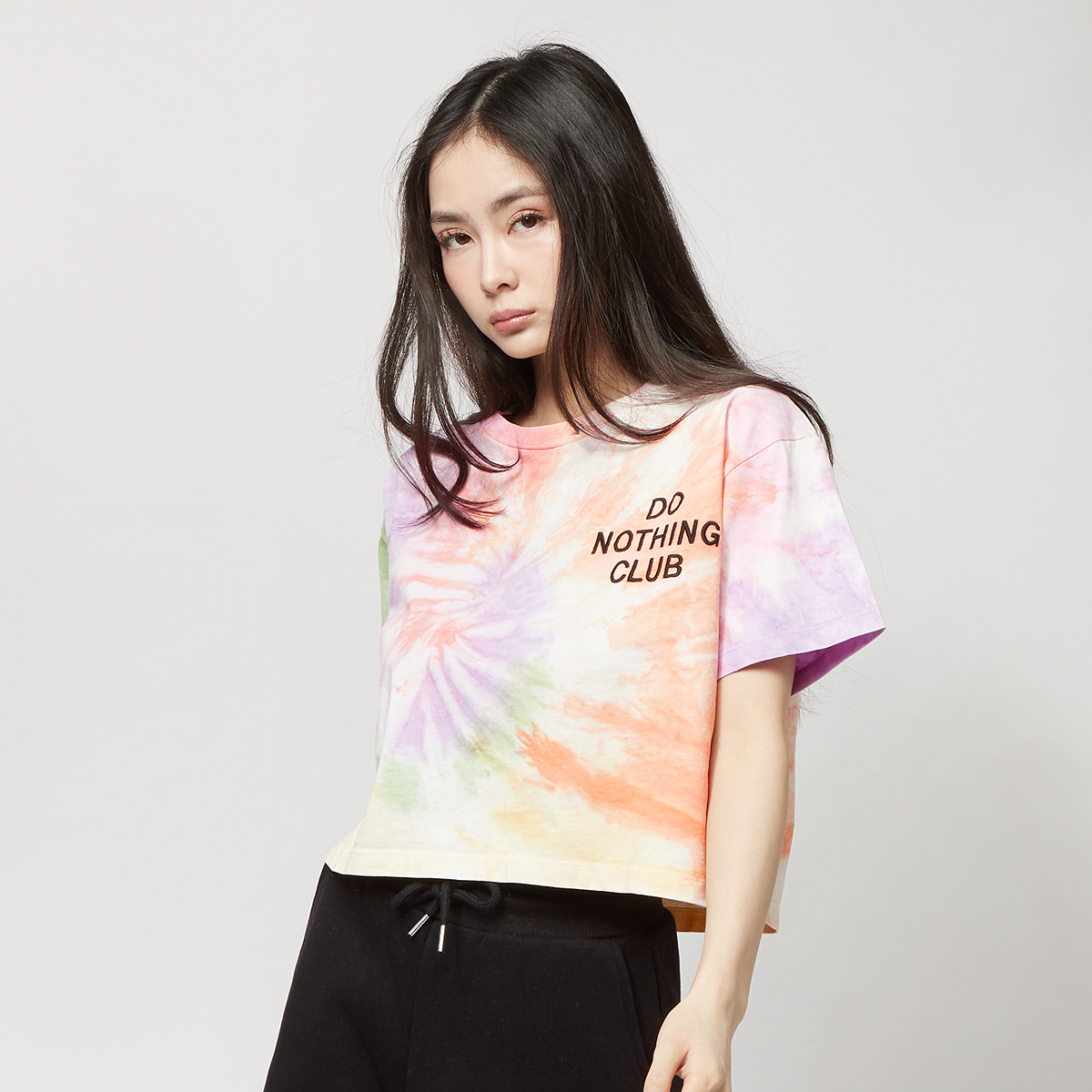 Productafbeelding: Ladies Cropped T Shirt Do Nothing Club