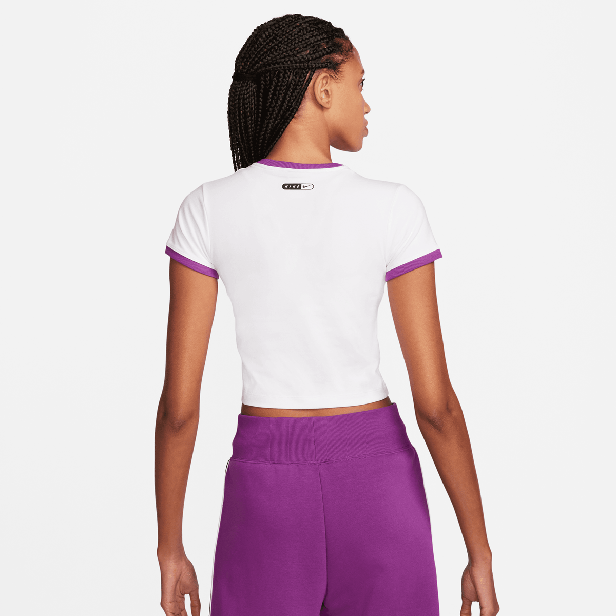 Nike Sportswear Tee Baby Swoosh T-shirts Dames white bold berry maat: XS beschikbare maaten:XS S M L