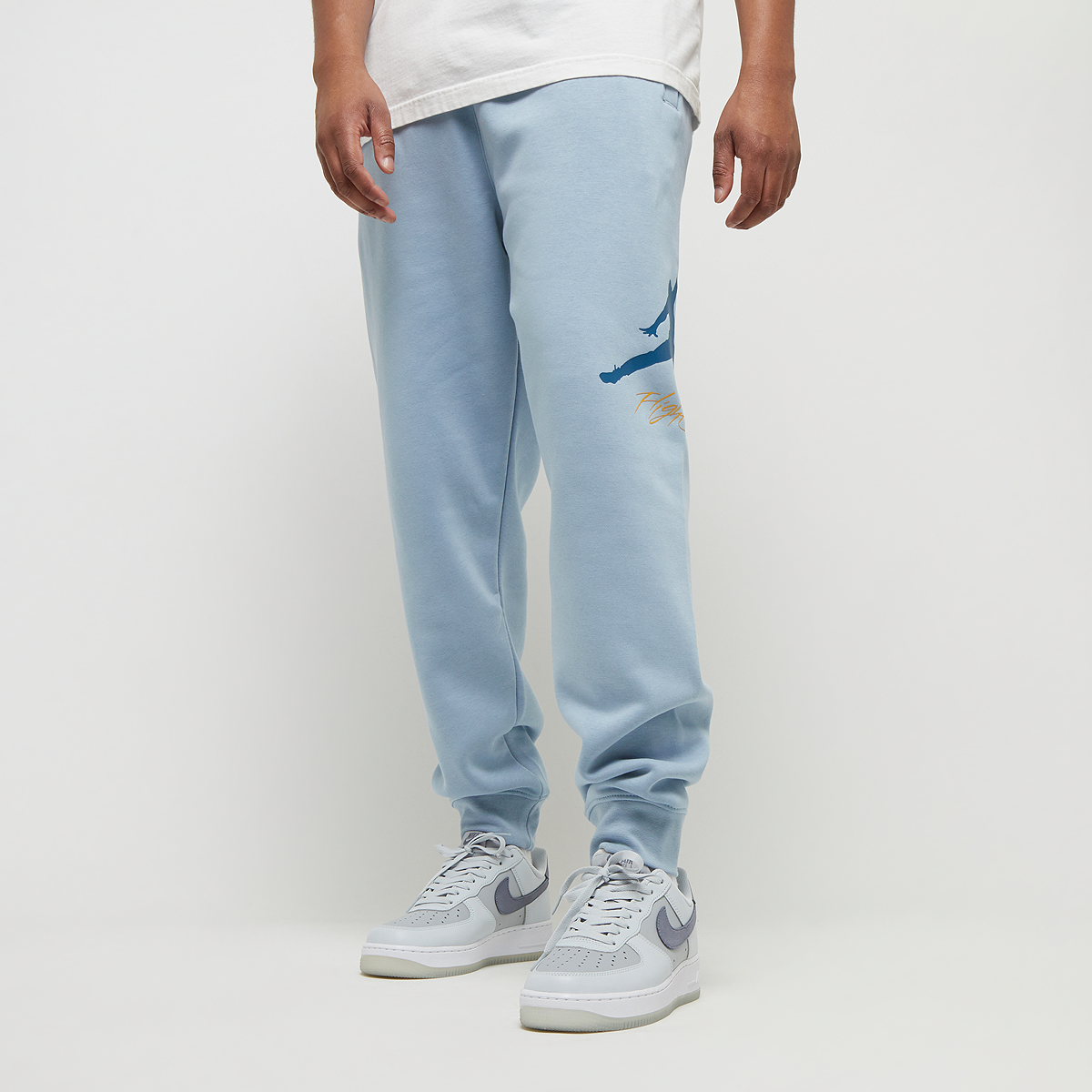 Jordan Essentials Fleece Baseline Pants Trainingsbroeken Heren blue grey industrial blue maat: S beschikbare maaten:S M L XL