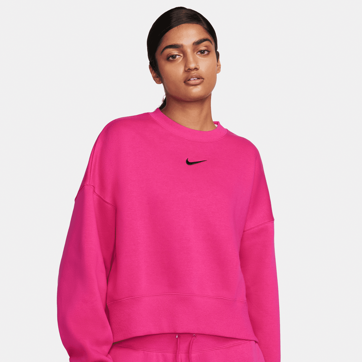 Nike Sportswear Phnx Fleece Oversized Crew Sweatshirts Dames fireberry black maat: M beschikbare maaten:XS S M L