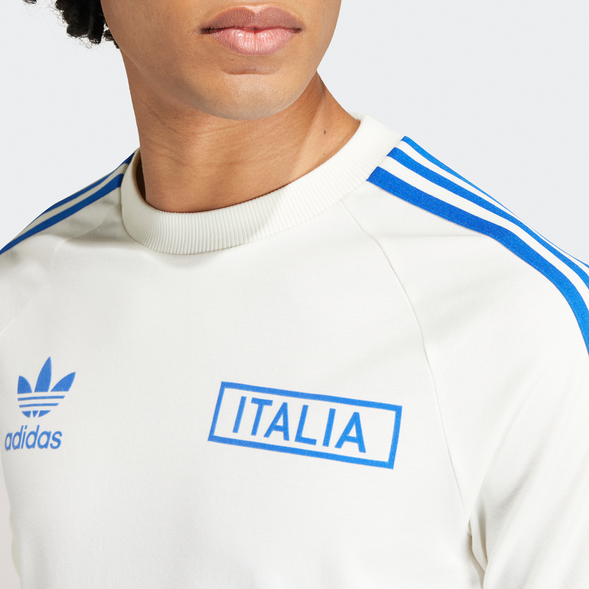 adidas Originals Figc Italië 3-stripes T-shirt Football Pack T-shirts Heren off white maat: S beschikbare maaten:S M