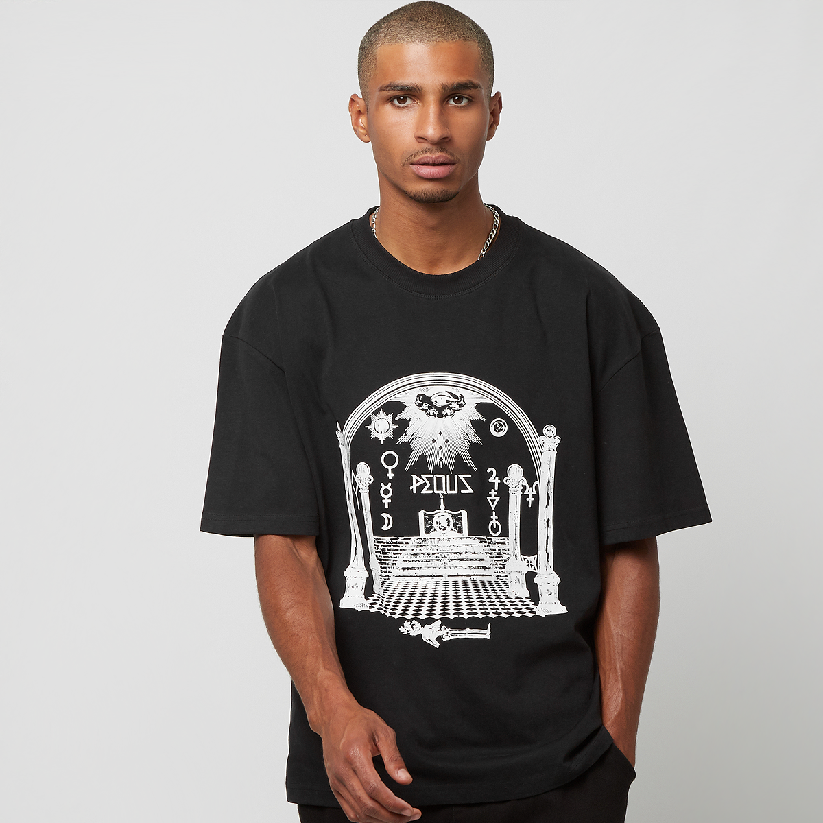 Pequs Monument Graphic T-shirt T-shirts Kleding black maat: XL beschikbare maaten:XL S M L
