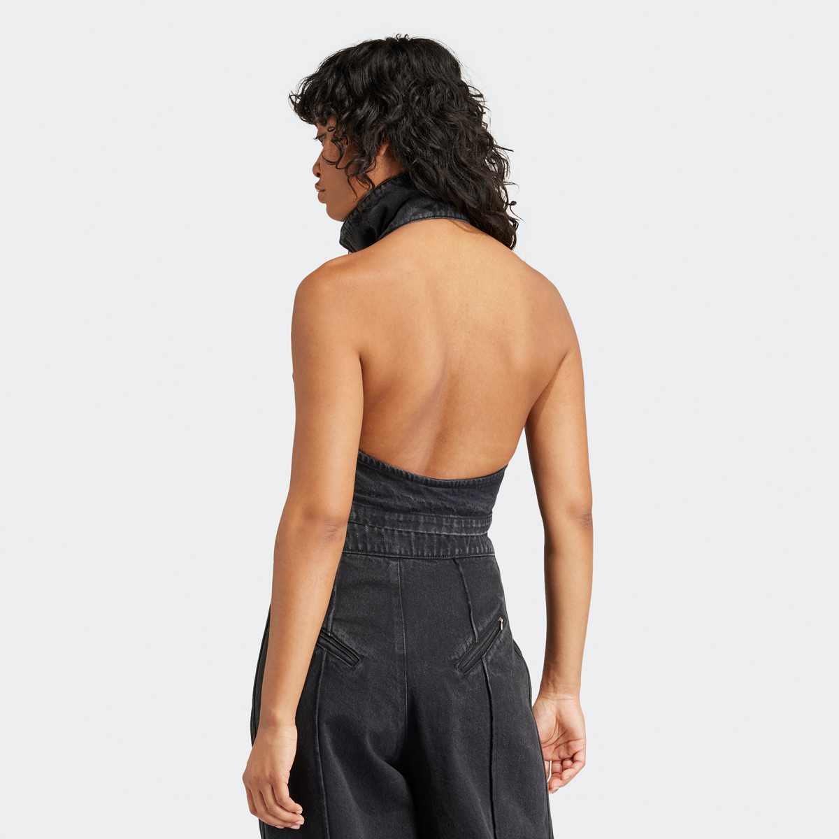 adidas Originals Montreal Jeans Vest Bodywarmers Dames medium black denim maat: XS beschikbare maaten:XS S M L