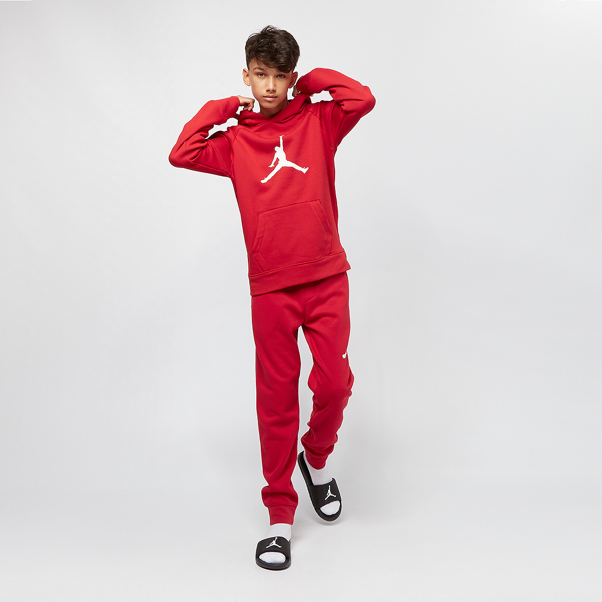 Jordan Junior Jumpman Logo Pullover Hoodies Kleding gym red maat: 158 beschikbare maaten:158 170