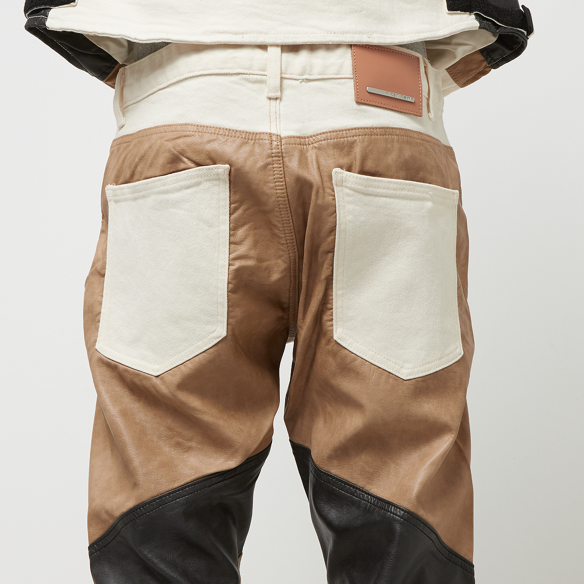First Row Premium Pu Mix Stack Pants Spijkerbroeken Heren creme maat: 32 beschikbare maaten:30 32 34 36 38