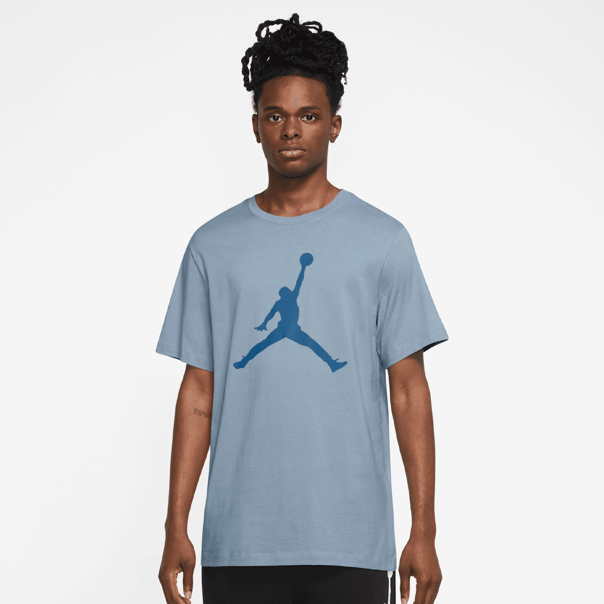 Jordan Jumpman Shortsleeve Crew Shirt T-shirts Heren blue grey industrial blue maat: S beschikbare maaten:S M L XL