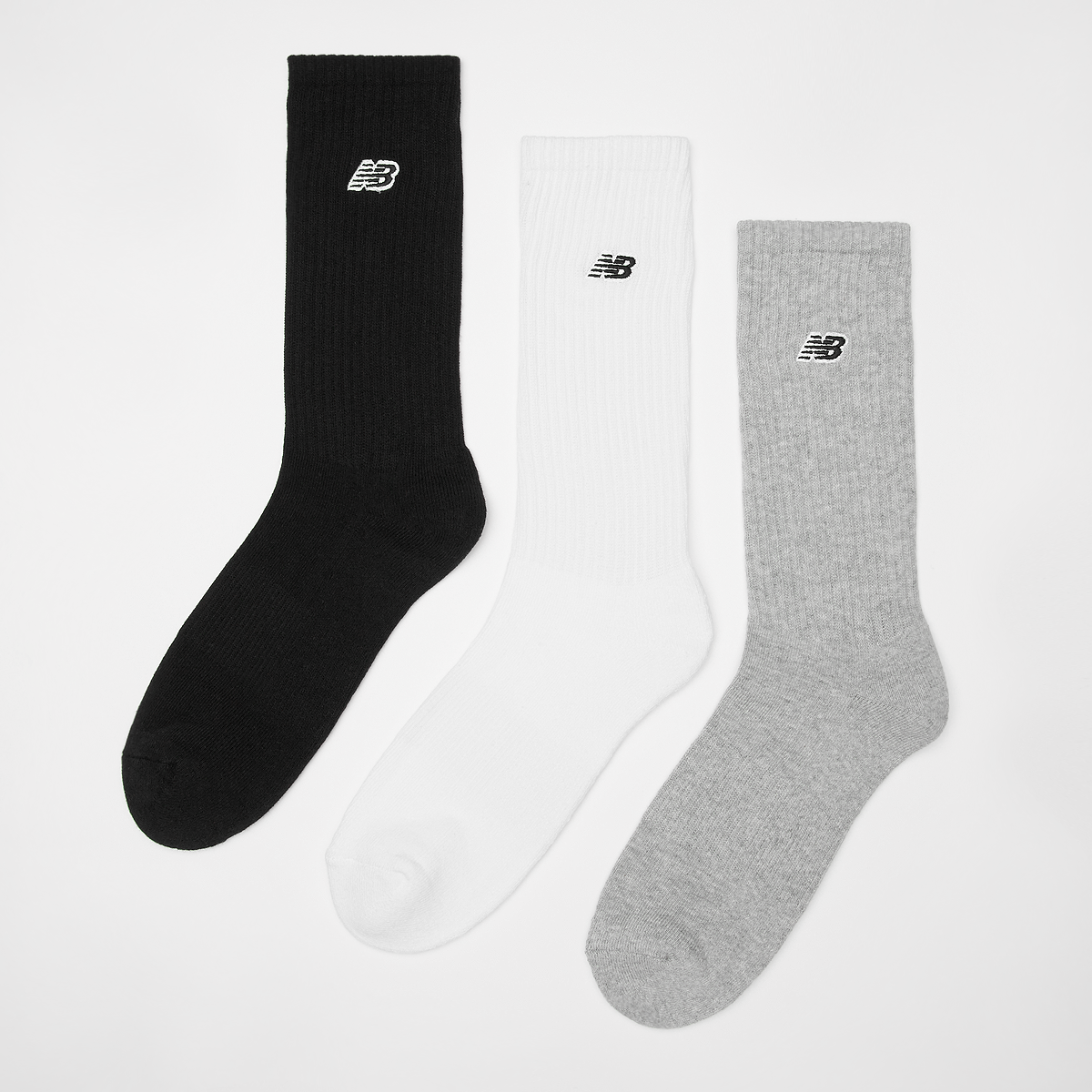 New Balance Essential Cushioned Crew Socks (3 Pack) Lang Heren Black Patch Logo maat: 39-42 beschikbare maaten:35-38 39-42 43-46
