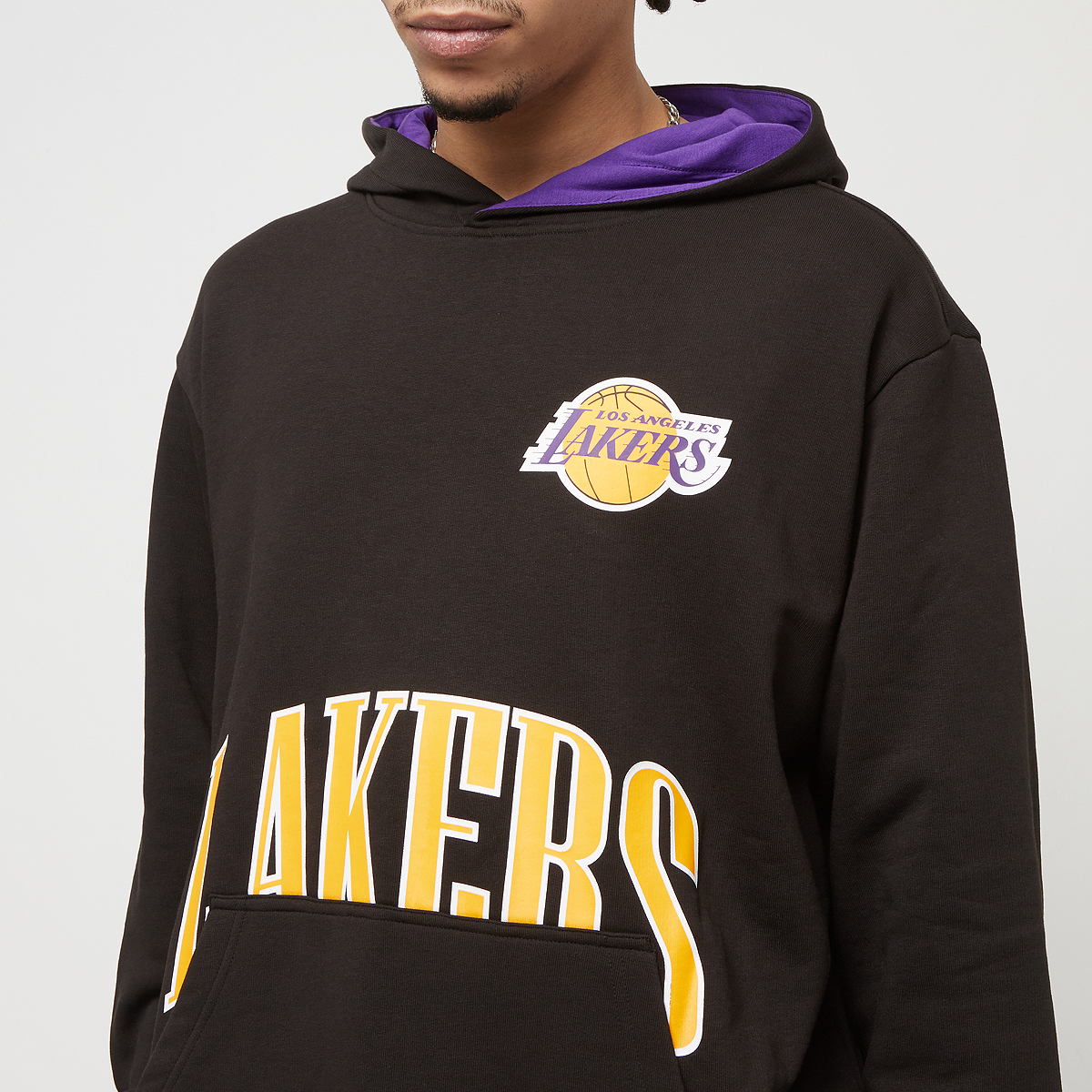 new era Nba Arch Graphic Oversized Hoody Los Angeles Lakers Hoodies Heren BLKAGD maat: S beschikbare maaten:S M L XL