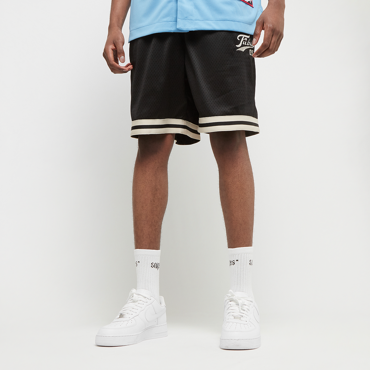 Fubu Varsity Mesh Shorts Sportshorts Heren black creme maat: XL beschikbare maaten:S M L XL