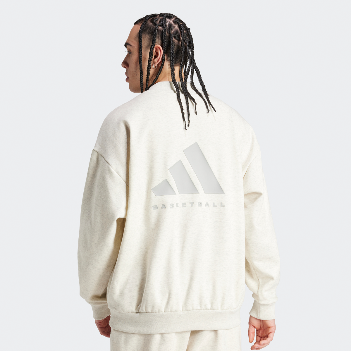 Adidas Originals One Fleece Longsleeve Sweatshirts Heren cream white mel. maat: XL beschikbare maaten:S M L XL