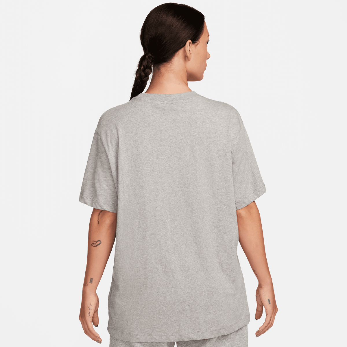 Nike Sportswear Boyfriend Varsity Tee T-shirts Dames dk grey heather maat: XS beschikbare maaten:XS S M L
