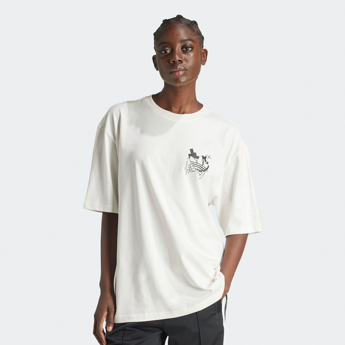 Adidas Originals Graffiti Graphic T-shirt T-shirts cloud white maat: XS beschikbare maaten:XS S M L