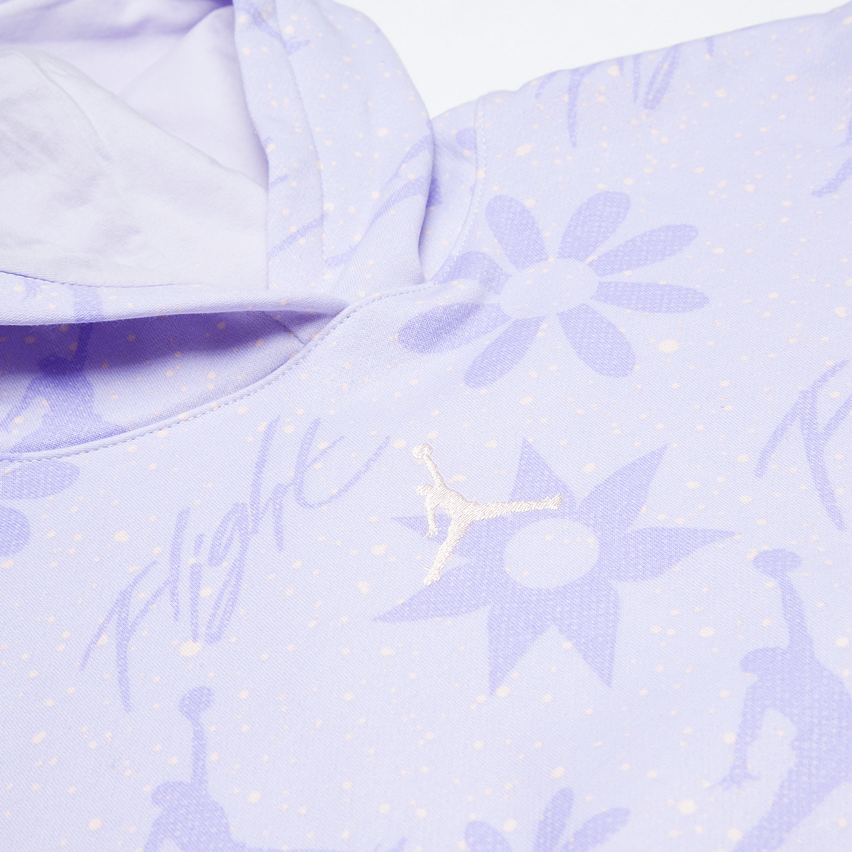 Jordan Junior Floral Flight All Over Print Pullover Hoodie Hoodies Kids violet frost maat: 128 beschikbare maaten:128 147 158 170