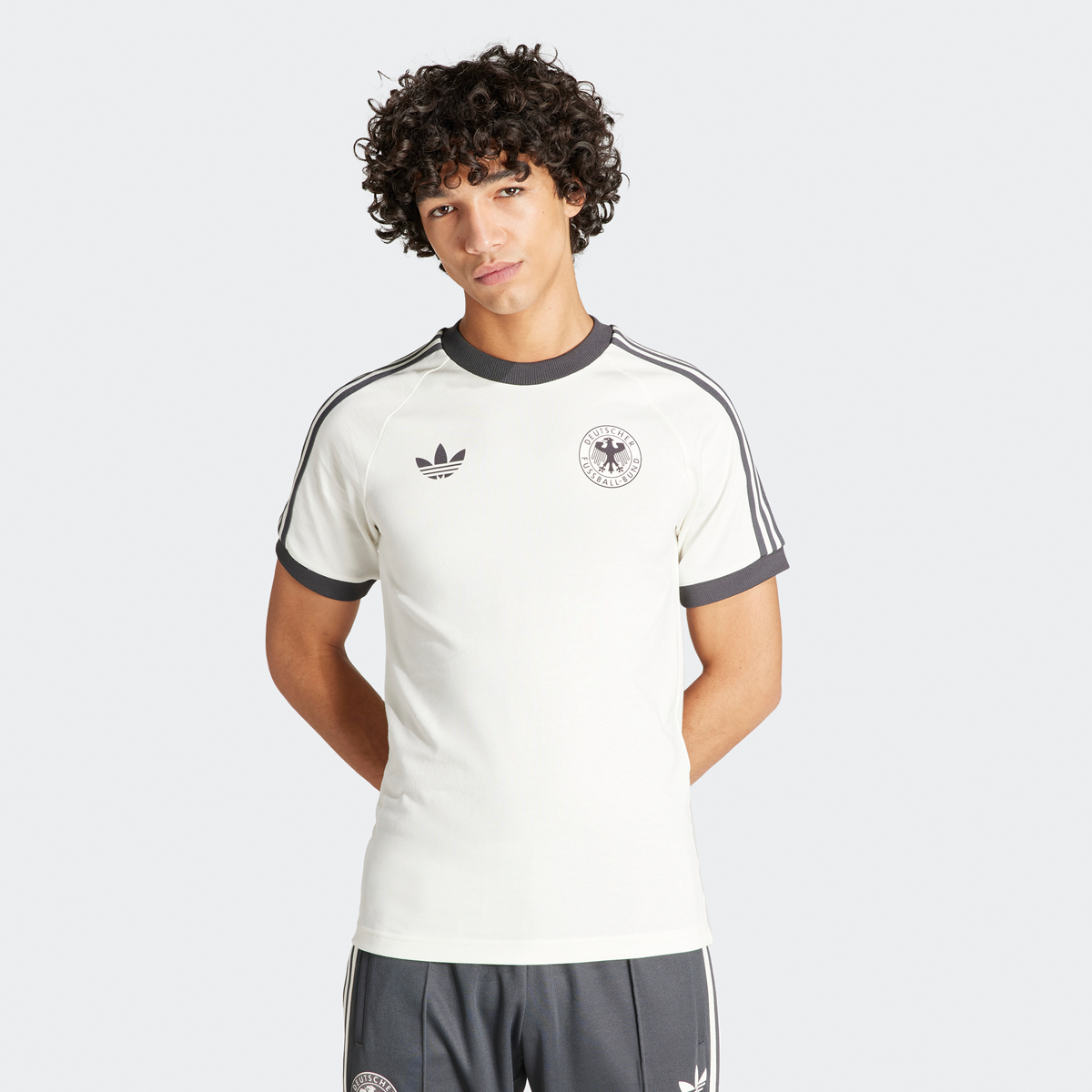 adidas Originals Dfb Duitsland 3-stripes T-shirt Football Pack T-shirts Heren off white maat: S beschikbare maaten:S
