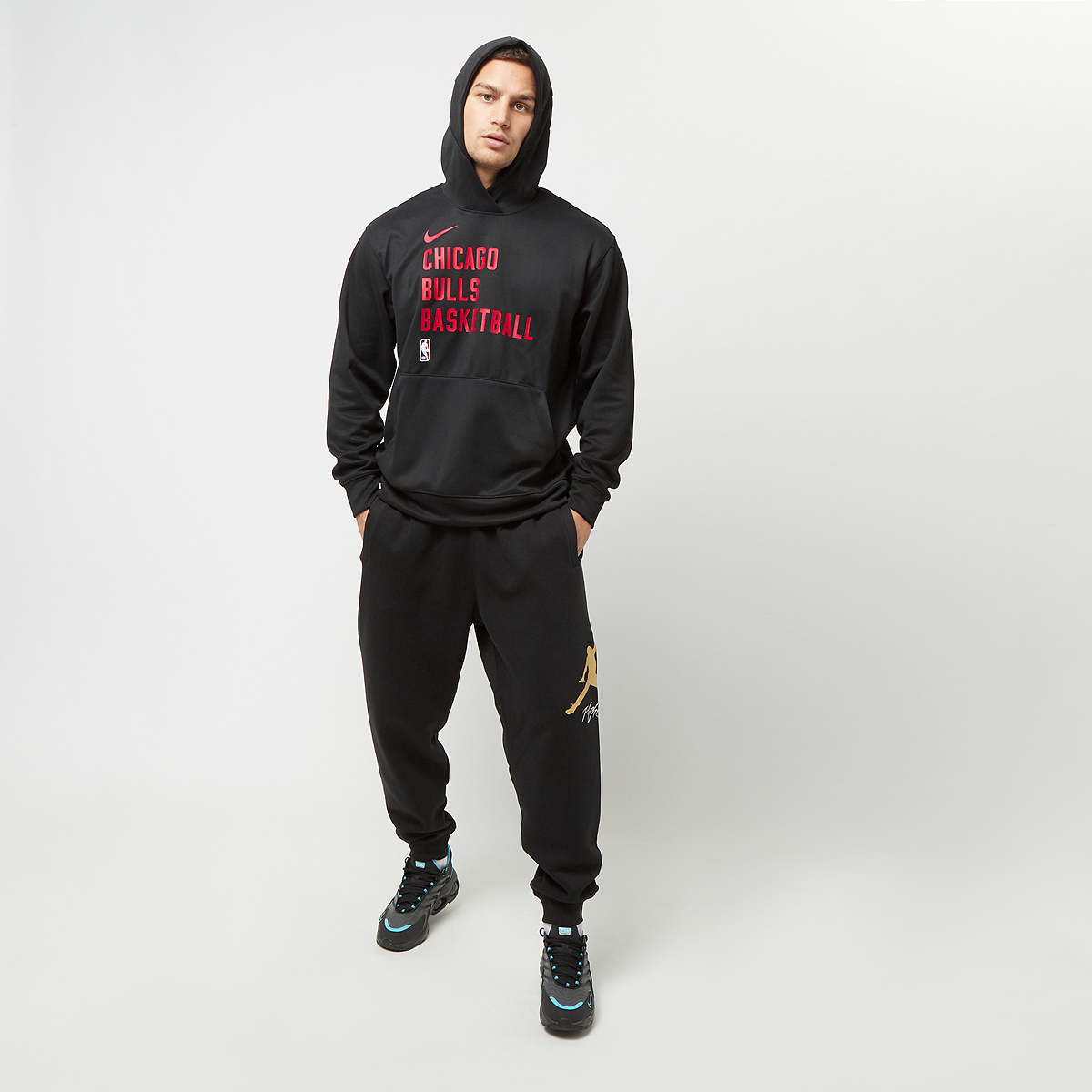 Nike Nba Chicago Dri-fit Spotlight Pullover Hoody Hoodies Heren black university red maat: XL beschikbare maaten:S M L XL