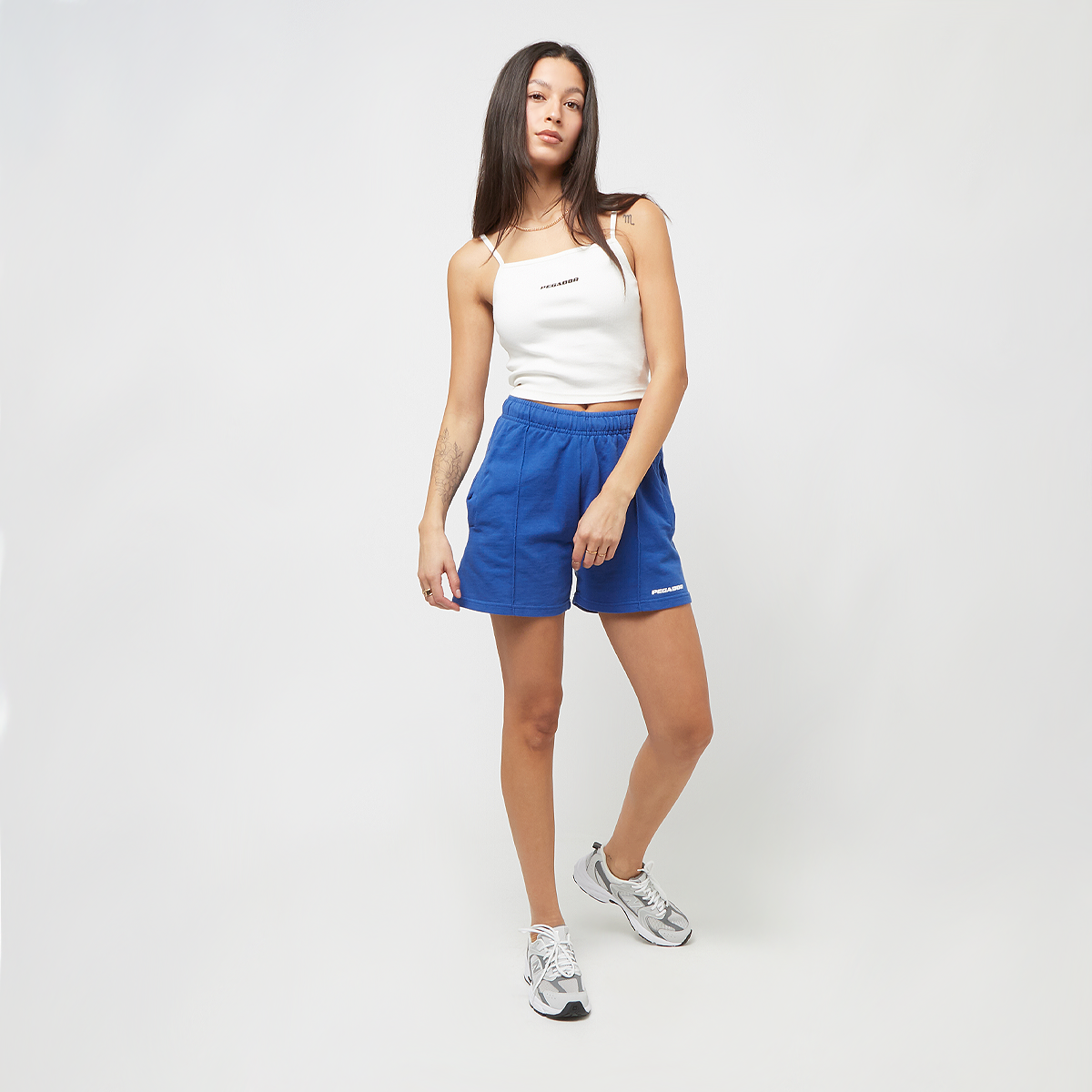 Pegador Sully High Waisted Shorts Sportshorts Dames blue maat: XS beschikbare maaten:XS S M L