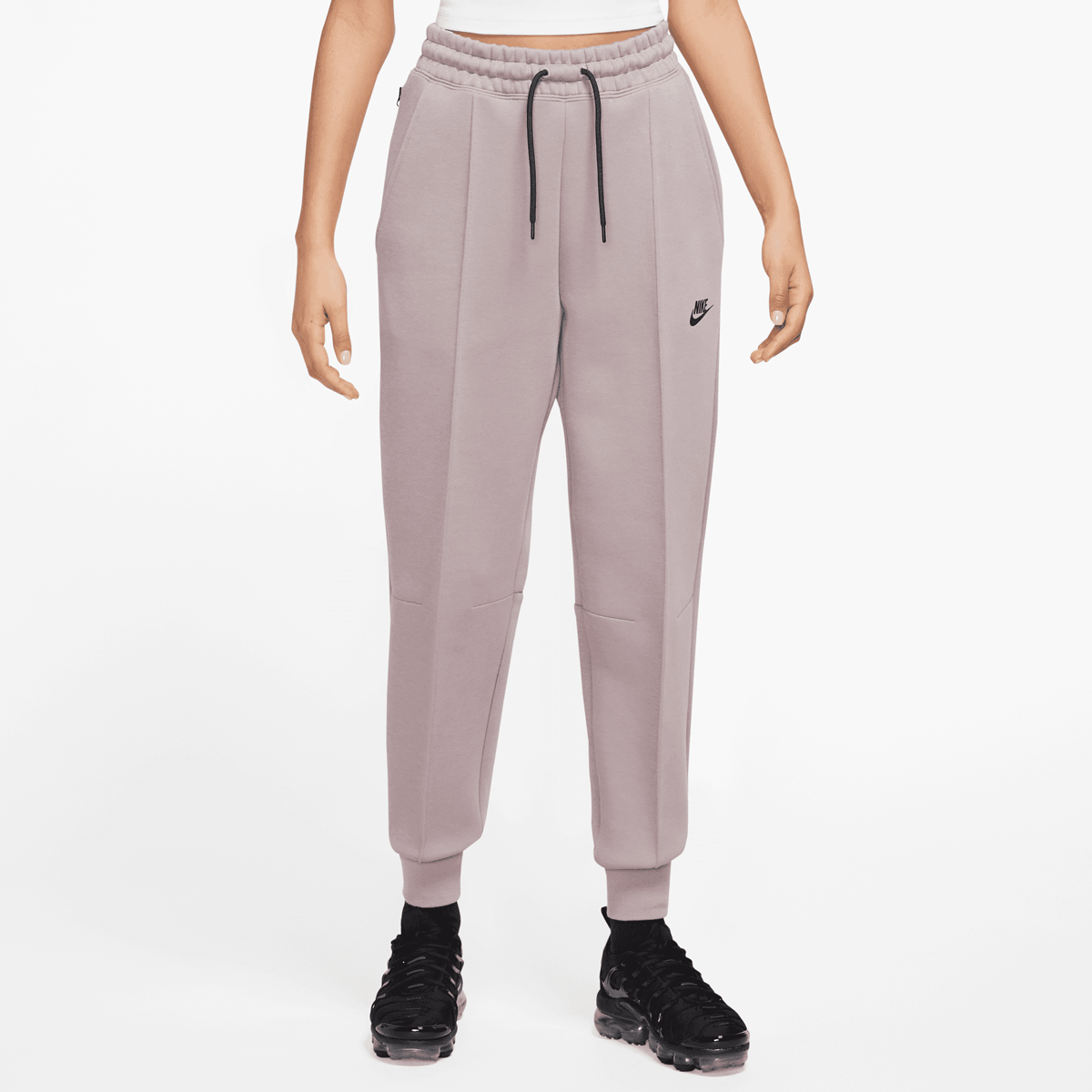 Nike Sportswear Tech Fleece Jogger Trainingsbroeken Dames platinum violet black maat: XS beschikbare maaten:XS S M L