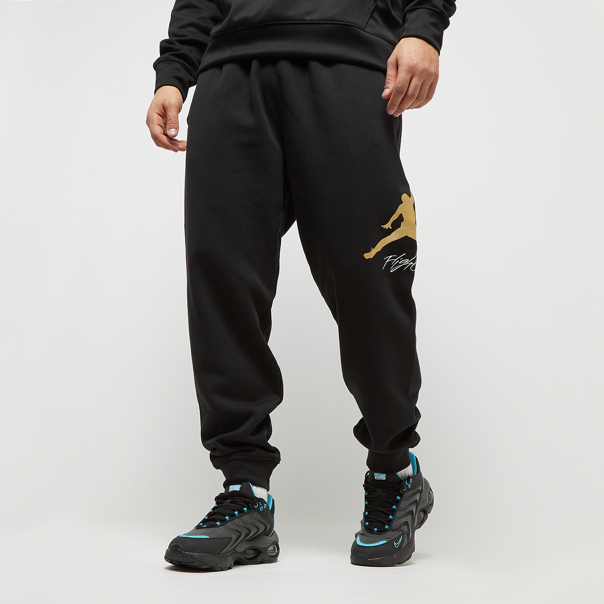 Jordan Essentials Fleece Baseline Pants Trainingsbroeken Heren black gold maat: XL beschikbare maaten:S L XL
