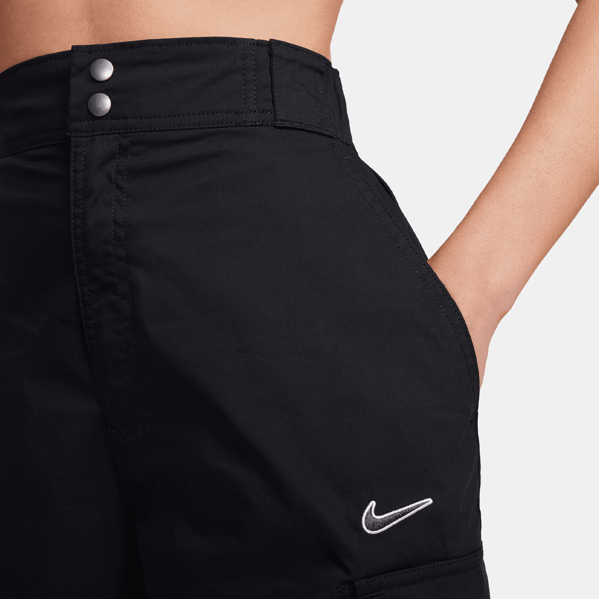 Nike Sportswear Woven Oversized High Rise Trainingsbroeken Dames Black maat: XS beschikbare maaten:XS S M L XL
