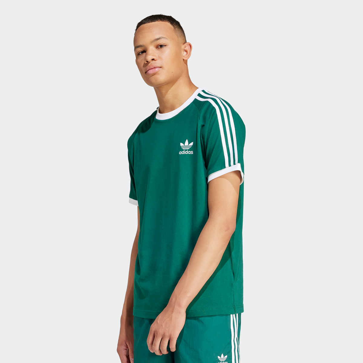 Adidas Originals Adicolor 3-stripes T-shirt T-shirts Kleding collegiate green maat: M beschikbare maaten:S M L XL
