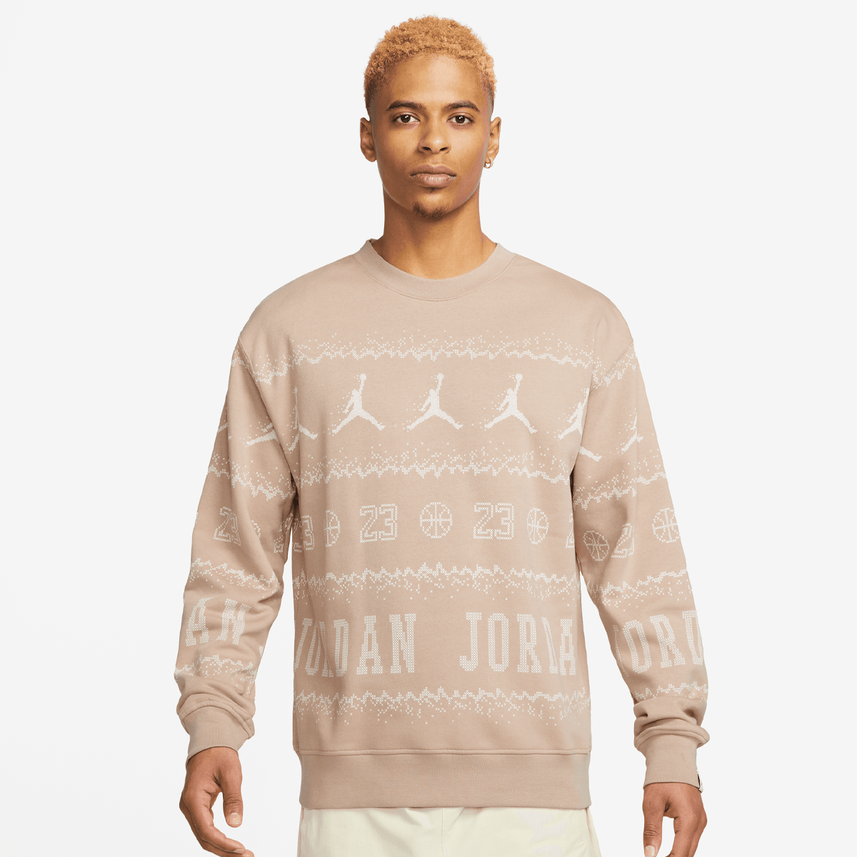 Jordan Essentials Holiday Fleece Crew Sweatshirts Heren hemp maat: L beschikbare maaten:S M L XL