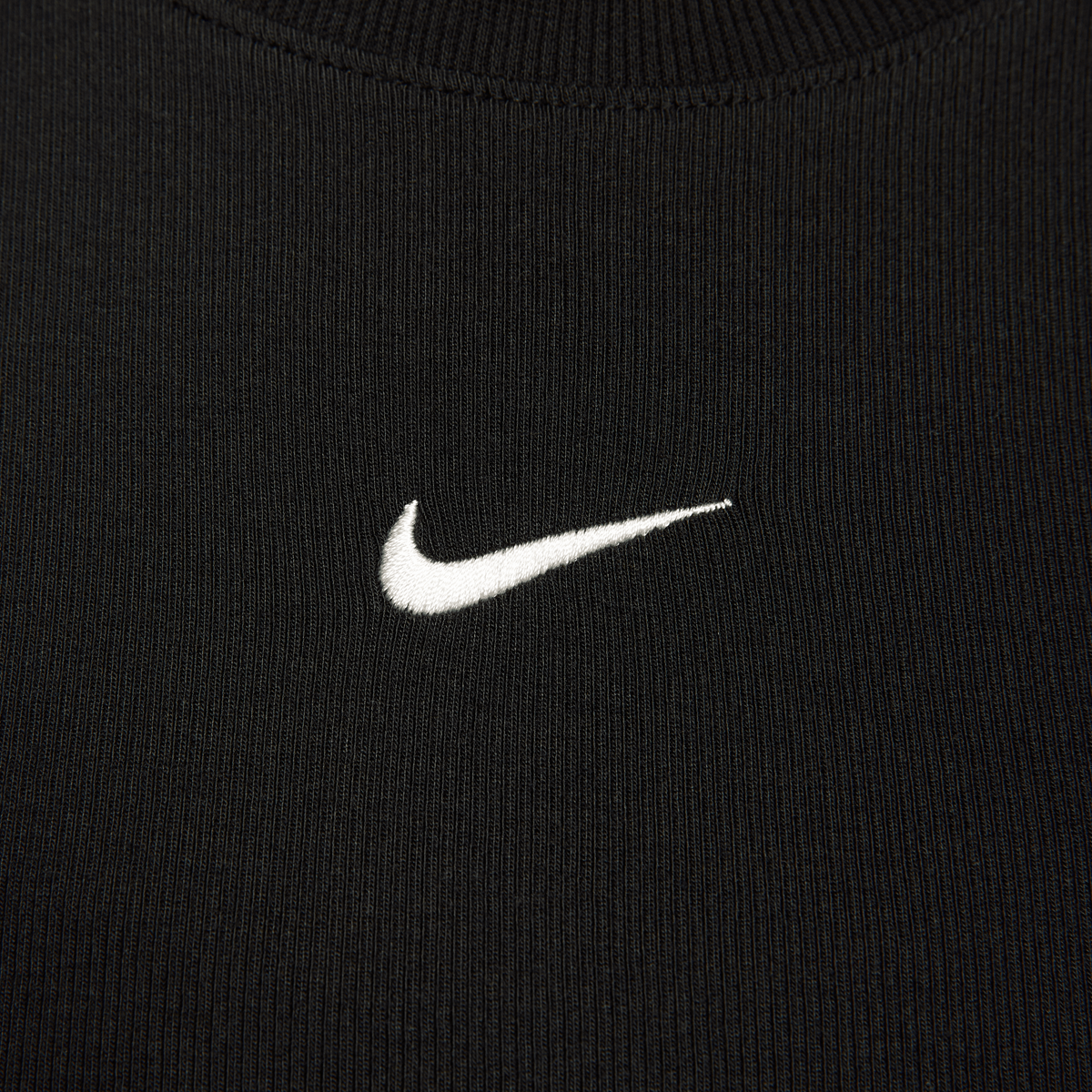 Nike Sportswear Essentials Rib Crop Tanktop Tops Dames black sail maat: XS beschikbare maaten:XS S M L XL