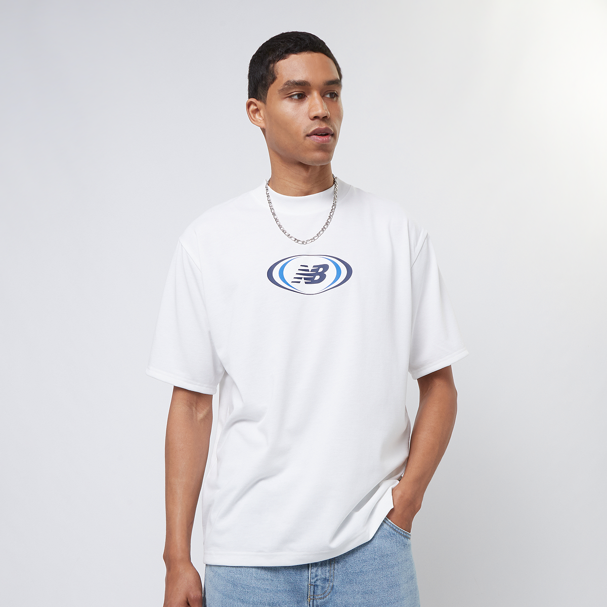 New Balance Hoops On Court T-shirt T-shirts Heren white maat: XL beschikbare maaten:S M L XL