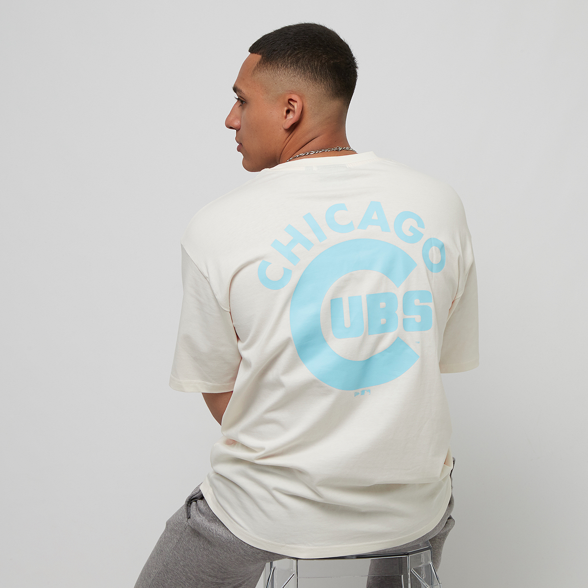 New era Mlb Pastel Oversized Chicago Cubs T-shirts Kleding ofwcbl maat: S beschikbare maaten:S M L