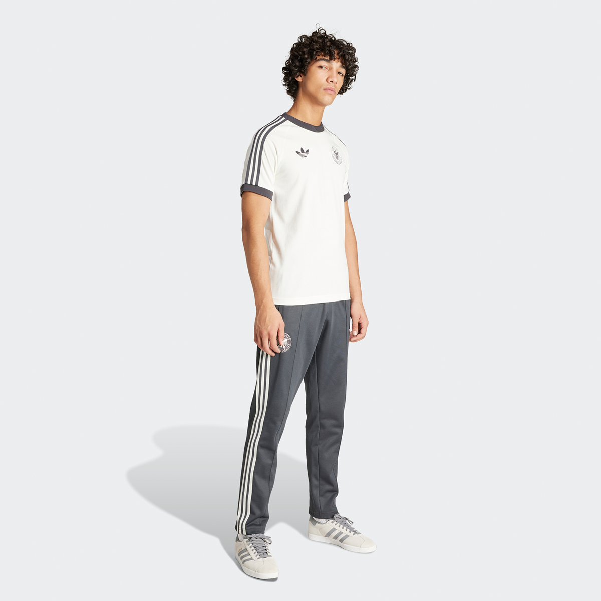 adidas Originals Dfb Duitsland 3-stripes T-shirt Football Pack T-shirts Heren off white maat: S beschikbare maaten:S