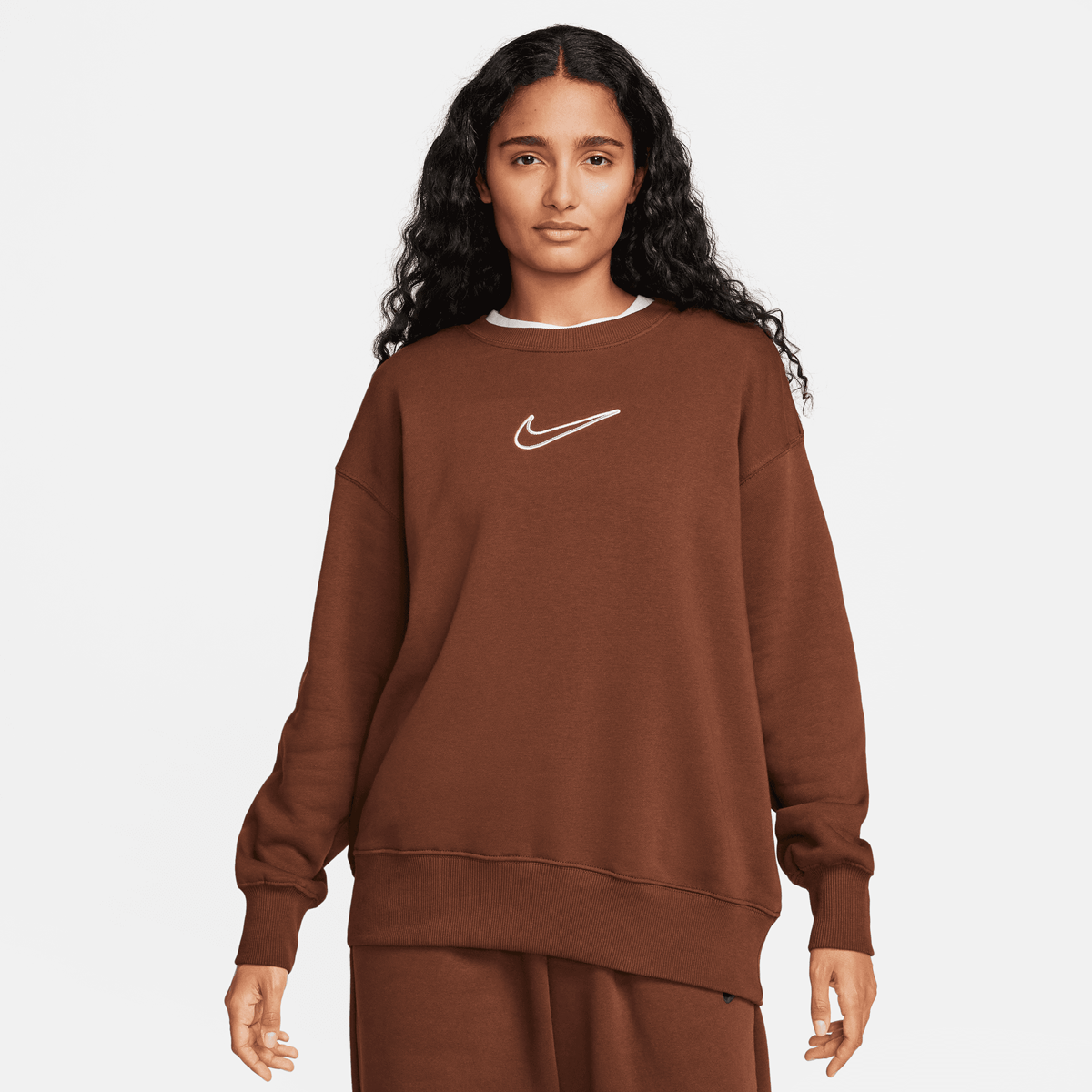 Nike Sportswear Phoenix Fleece Oversized Crew Sweatshirt Sweatshirts Dames cacao wow maat: XS beschikbare maaten:XS S M L XL