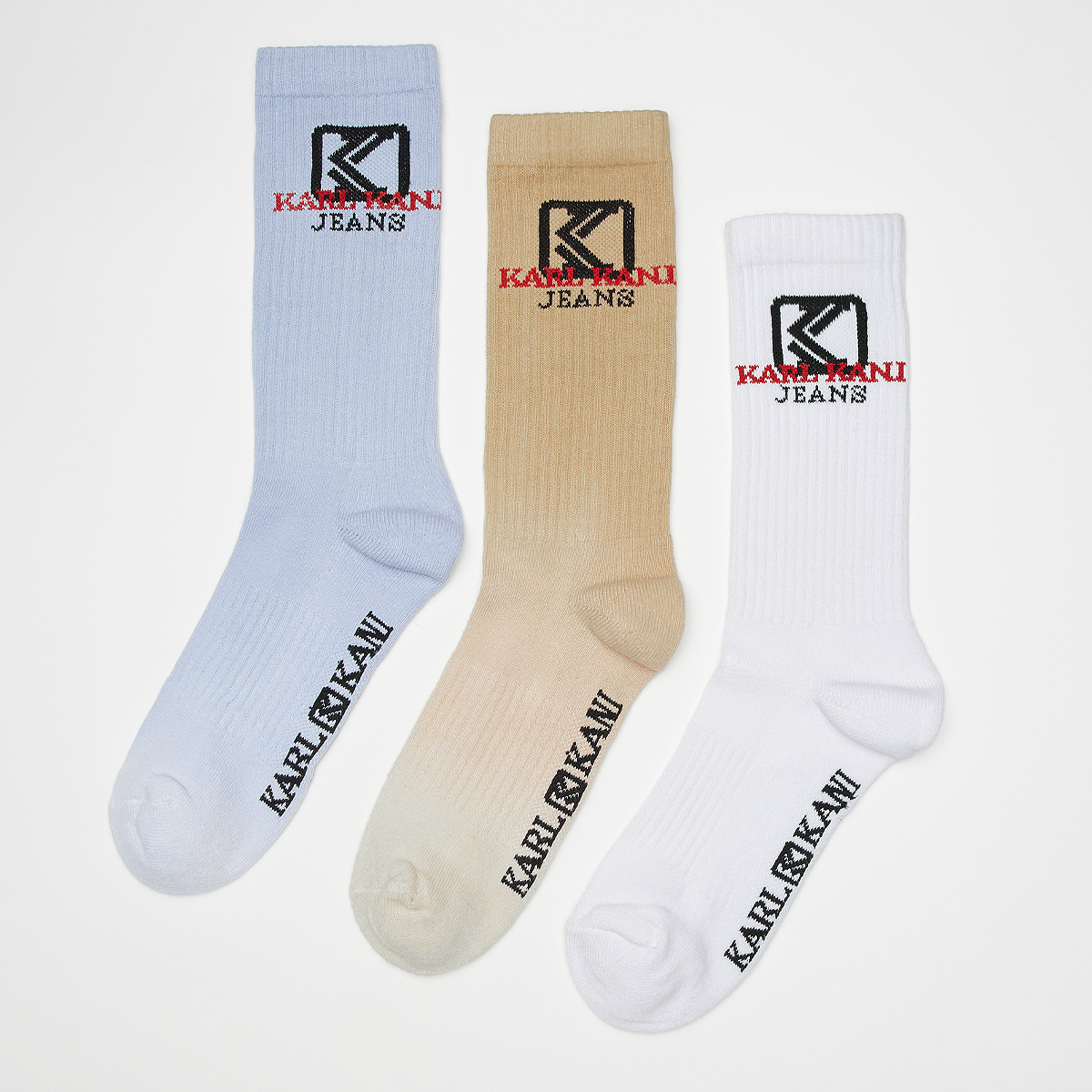 Karl Kani Gradient Socks (3 Pack) Lang Heren blue sand white maat: 35-38 beschikbare maaten:35-38 39-42 43-46