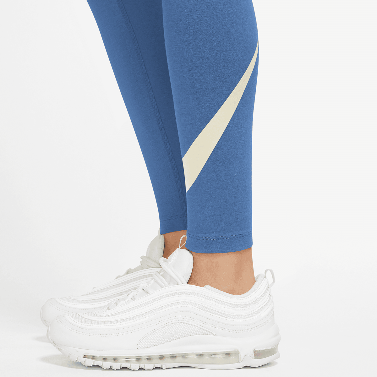 Nike Sportswear Classics Leggings Mit Hohem Bund Und Grafik Für Damen Leggings Dames star blue sail maat: S beschikbare maaten:XS S M