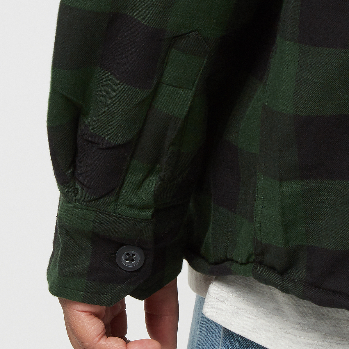 Urban Classics Padded Check Flannel Shirt Lange mouwen Kleding black forest maat: XL beschikbare maaten:M L XL XXL