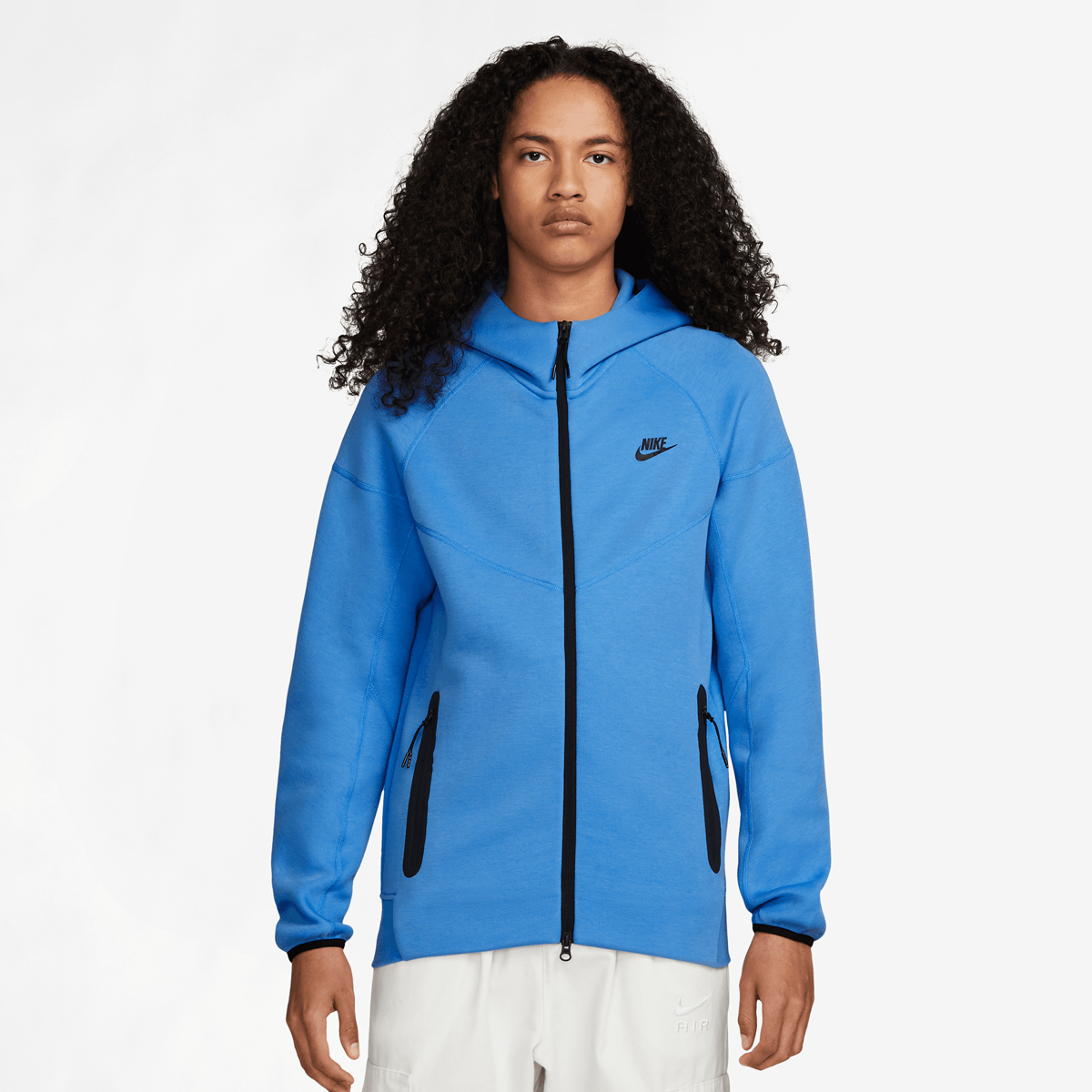 Nike Tech Fleece Full-zip Windrunner Hoodie Trainingsjassen Heren lt photo blue black maat: XL beschikbare maaten:S M L XL