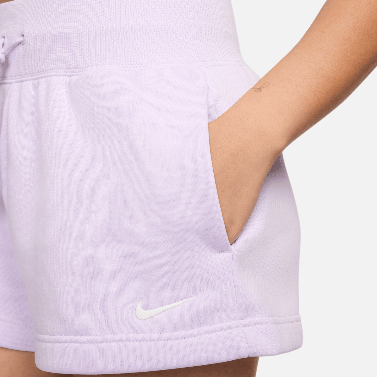 Nike Sportswear Phoenix Fleece High Rise Short Sportshorts Dames violet mist sail maat: XS beschikbare maaten:XS S M L XL