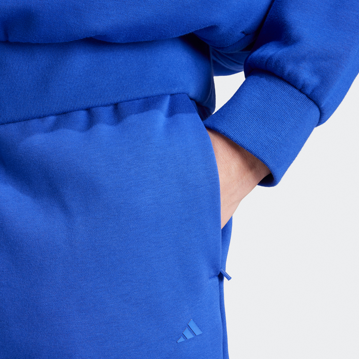 adidas Originals Basketball Fleece Jogging Broek Trainingsbroeken Heren lucid blue maat: S beschikbare maaten:S M L